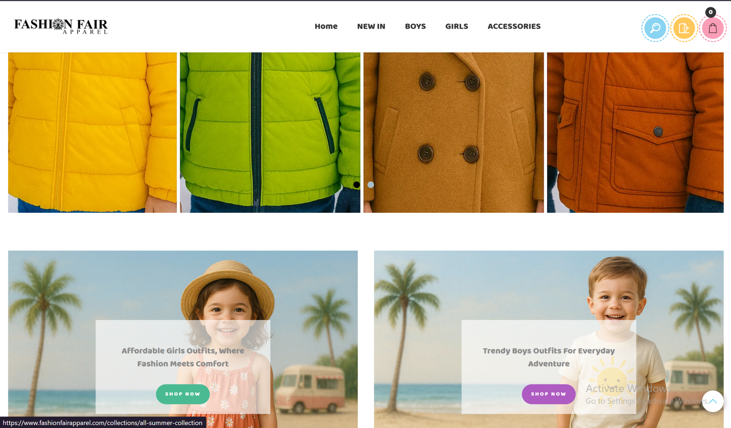 An E-commerce Kids Store